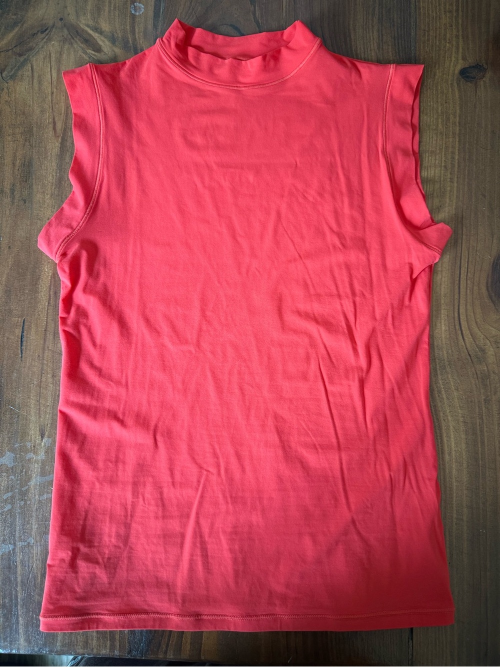SKIMS Sleeveless Mock Neck Tank - Coral Red